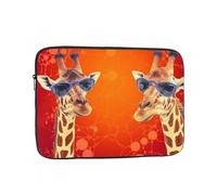Laptop Sleeve Laptop Case Bag Shockproof Computer Carrying Bag Giraffe Wearing Sunglasses Briefcase Handbags 12 inch