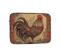 Laptop Sleeve Laptop Case Bag Shockproof Computer Carrying Bag Old Rooster Illustration Briefcase Handbags 10 inch