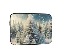 Laptop Sleeve Laptop Case Bag Shockproof Computer Carrying Bag Snow Wonderland Pine Tree Christmas Briefcase Handbags 12 inch