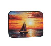 Laptop Sleeve Laptop Case Bag Shockproof Computer Carrying Bag Sunset Sailboat Briefcase Handbags 15 inch