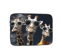 Laptop Sleeve Laptop Case Bag Shockproof Computer Carrying Bag Three Giraffes Wearing Sunglasses Briefcase Handbags 10 inch