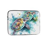 Laptop Sleeve Laptop Case Bag Shockproof Computer Carrying Bag Two Turtles Watercolor Splash Briefcase Handbags 10 inch