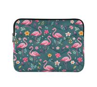 Laptop Sleeve Laptop Cover Computer Carrying Case Case Notebook Bag Briefcase Cushion Protective L Flamingo Flowers Leaves Pattern