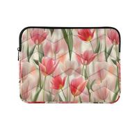 Laptop Sleeve Laptop Cover Computer Carrying Case Case Notebook Bag Briefcase Cushion Protective L Pink Tulips Pattern