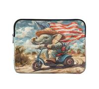 Laptop Sleeve Laptop Cover Computer Carrying Case Case Notebook Bag Briefcase Cushion Protective M Elephant Hat Bicycle American Flag