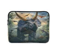Laptop Sleeve Laptop Cover Computer Carrying Case Case Notebook Bag Briefcase Cushion Protective M Prehistoric Jungle Triceratops Pattern