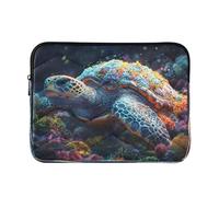 Laptop Sleeve Laptop Cover Computer Carrying Case Case Notebook Bag Briefcase Cushion Protective M Sea Turtle with Corals on The Seabed