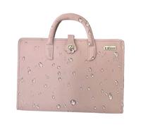 Laptop Sleeve, Pink Leather Laptops Outer Protector, 14.17x9.45x1.18 Inches, Waterproof Notebook Carrying Case, Soft Handle Design for Work, Company, and Travel Use, Beige