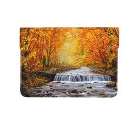Laptop Sleeve, Premium Leather Skinny Document Bag for Inch Laptop TabletTab, Waterproof and Anti-Scratch '' Leather Laptop Sleeve (Design Name Printed) Autumn River Park