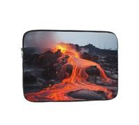 Laptop Sleeve Red Hot Lava From Kilauea Volcano Computer Briefcase Water Resistant Multi-Color Laptop Cover, For Computer, Notebook, Travel, 15In