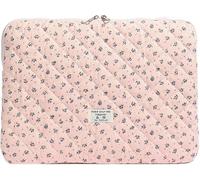 Laptop Sleeve with Flower Print for 11-15 Inch, Cute Computer Carrying Case for Everyday Carry(Pink,L)