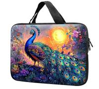 Laptop Sleeve with Handle 15.6 Inch, Waterproof Laptop Case Bag, Mystic Peacock Pattern Design Computer Sleeve Compatible with MacBook Air, Pro, HP, Dell, Lenovo, ASUS