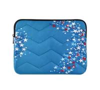 Laptop Sleeves 13-14 Inch Concise, Blue Flag Stars Patriotic, Computer Sleeve with Zipper for Business Journey Work
