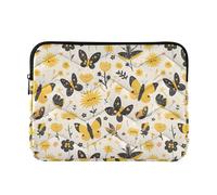 Laptop Sleeves Bag 13-14 Inch Classical, Butterflies Dandelions Pattern Butterflies Gold, Computer Sleeve with Zipper for Work Journey