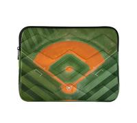Laptop Sleeves - Baseball Field Quilting Protective Computer Sleeve Bag Designed to be Slim & Lightweight Portable Laptop case for Business Work-L