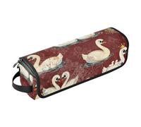 Laptop Sleeves Case 13-14 Inch with Removable Heat Resistant Mat Swan Vintage Waterproof Flat Curling Irong Travel Organizer