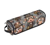 Laptop Sleeves Case and Heat Resistant Mat 13 Inch 14 Inch Steampunk Monkey Hair Tools Organizer Storage Bag