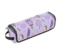 Laptop Sleeves Case with Iron Mat 13 Inch 14 Inch Boho Dreamcatcher and Lavender Dustproof Travel Hair Straightener Bag