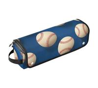 Laptop Sleeves Case with Removable Heat Resistant Mat 13 Inch 14 Inch Baseballs on Blue Double-Layer Travel Carrying Case