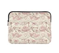 Laptop Sleeves - Cupid and The Key Quilting Protective Computer Sleeve Bag Designed to be Slim & Lightweight Portable Laptop case for Business Work-M