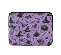 Laptop Sleeves - Doodle Drawings Of Witch Quilting Protective Computer Sleeve Bag Designed to be Slim & Lightweight Portable Laptop case for Business Work-M