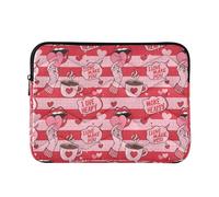 Laptop Sleeves - Heart and Lips Quilting Protective Computer Sleeve Bag Designed to be Slim & Lightweight Portable Laptop case for Business Work-M