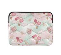 Laptop Sleeves - Heart Balloons Quilting Protective Computer Sleeve Bag Designed to be Slim & Lightweight Portable Laptop case for Business Work-M