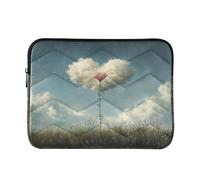 Laptop Sleeves - Heart Shape Cloud Quilting Protective Computer Sleeve Bag Designed to be Slim & Lightweight Portable Laptop case for Business Work-L