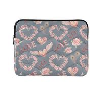 Laptop Sleeves - Love Elements Quilting Protective Computer Sleeve Bag Designed to be Slim & Lightweight Portable Laptop case for Business Work-L