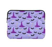 Laptop Sleeves - Magic Hat and Bat Quilting Protective Computer Sleeve Bag Designed to be Slim & Lightweight Portable Laptop case for Business Work-L