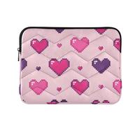 Laptop Sleeves - Pixel Heart Quilting Protective Computer Sleeve Bag Designed to be Slim & Lightweight Portable Laptop case for Business Work-M