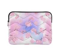 Laptop Sleeves - Spring Plum Blossom Quilting Protective Computer Sleeve Bag Designed to be Slim & Lightweight Portable Laptop case for Business Work-L