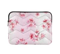 Laptop Sleeves - Spring Plum Blossom Quilting Protective Computer Sleeve Bag Designed to be Slim & Lightweight Portable Laptop case for Business Work-M