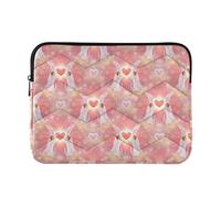 Laptop Sleeves - Valentine's Day Angels Quilting Protective Computer Sleeve Bag Designed to be Slim & Lightweight Portable Laptop case for Business Work-M