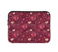 Laptop Sleeves - Valentine's Day Heart Quilting Protective Computer Sleeve Bag Designed to be Slim & Lightweight Portable Laptop case for Business Work-L