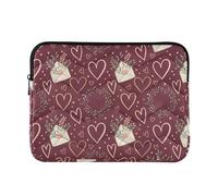 Laptop Sleeves - Valentine's Day Heart Quilting Protective Computer Sleeve Bag Designed to be Slim & Lightweight Portable Laptop case for Business Work-L