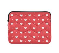 Laptop Sleeves - Valentine's Day Heart Quilting Protective Computer Sleeve Bag Designed to be Slim & Lightweight Portable Laptop case for Business Work-M