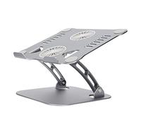 Laptop Stand for 10 to 17.3in Laptops, Computer Stand Holder with 2 Cooling Fans, Portable and Foldable Aluminum Alloy Ergonomic Laptops Elevator for 10 To17.3in Laptops (Space Gray)