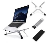 Laptop Stand for Desk, 5-Angle Adjustable Laptop Riser with Carry Bag,16cm Portable Foldable Laptop Holder, Aluminum Air-Ventilated Notebook Stand up to 17 inches, Compatible with MacBook Air,Pro,Dell