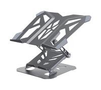 Laptop Stand for Desk,Adjustable Computer Stand with 360 Rotating Base, Foldable Laptop Stands with Phone Holder,Ergonomic Risers for Collaborative Work with Front Ledges, Airflows Cutouts