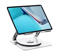 Laptop Stand for Desk, Ergonomic Laptop Riser - 360 Degree Rotatable Desktop Tablet Stand with Cooling Fan - Notebook Portable Metal Mount for Home