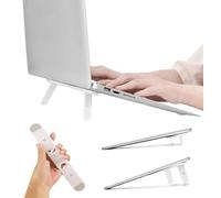 Laptop Stand for Desk Mount Two-position Height Adjustment Laptop Cooling Stand Folding Aluminum Invisible Ergonomic Elevator for Compatible with MacBook Air Pro Dell HP Lenovo More 10-15.6” Laptops