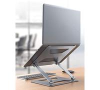 Laptop Stand, Recliner Portable Foldable Laptop Riser Aluminium Computer Holder With Non-slip Silicone Ergonomic Design For Office Home Coffee Shop, 11-17" Notebook