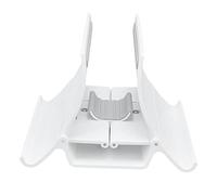 Laptop Stand with Automatic Gravity Adjustment, Wireless Notebook Computer Stand, Ergonomic ABS Mobile Phone and Tablet Holder with Non - Slip Silicone Pads for Office Home Use (White)