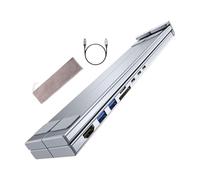 Laptop Stand with Docking Station | 8-in-1 USB C Hub and Computer Fixer, Data Transfer to 5Gbps, Foldable Riser with USB Ports - for Desk, Travel, Office, Home, Game, T