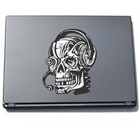Laptop Sticker Laptop Skin 171MMX210 MM Skull Listening to Music