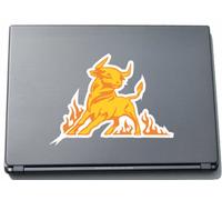 Laptop Sticker Laptop Skin 289MMX210 MM Bull Statue Attack