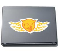 Laptop Sticker Laptop Skin 297MMX101 MM Tigers Head with Wings Tribal Carving
