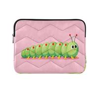 Laptop Storage Bag 13-14 Inch Lightweight, Cartoon Green Caterpillar, Computer Carrying Bags for Work Journey