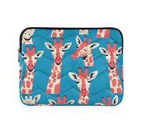 Laptop Storage Bag 13-14 Inch Water Resistant, Unique Giraffe Face Blue, Computer Carrying Bags for Business Journey Work